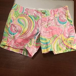 Lilly Pulitzer Flamingo Callahan Shorts Size 0